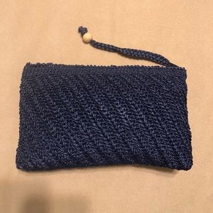 Lord and Taylor Navy Blue Handbag